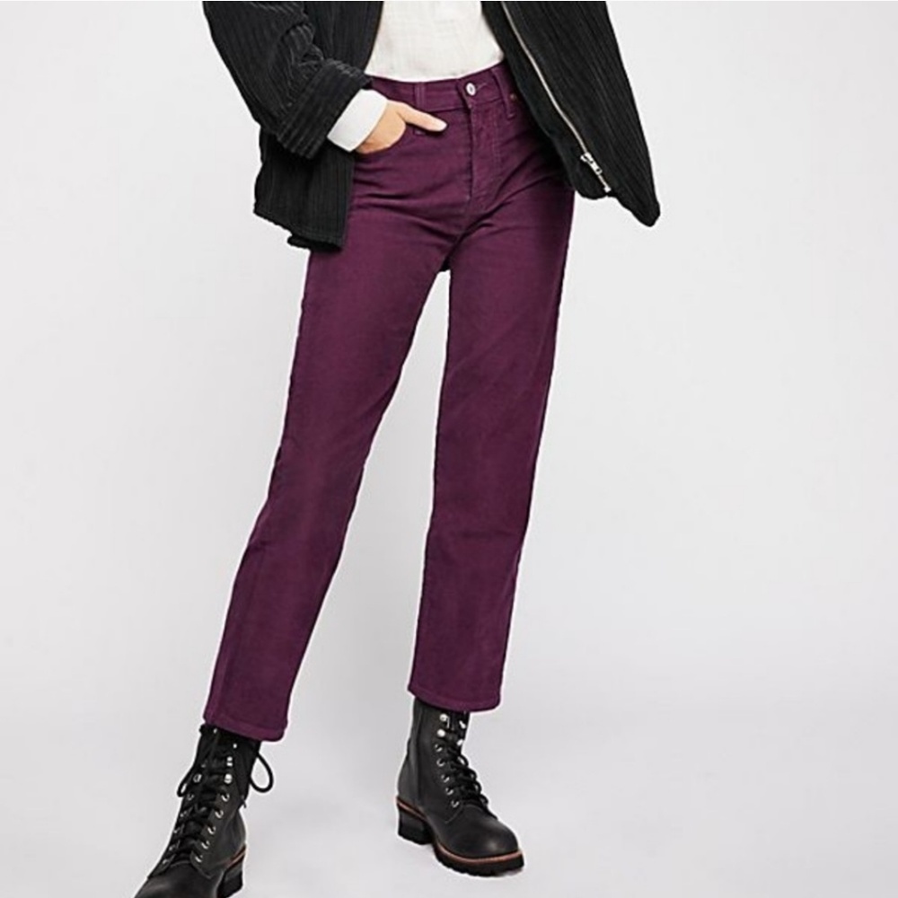 Levi's High Rise Straight Leg Jeans, Plum
